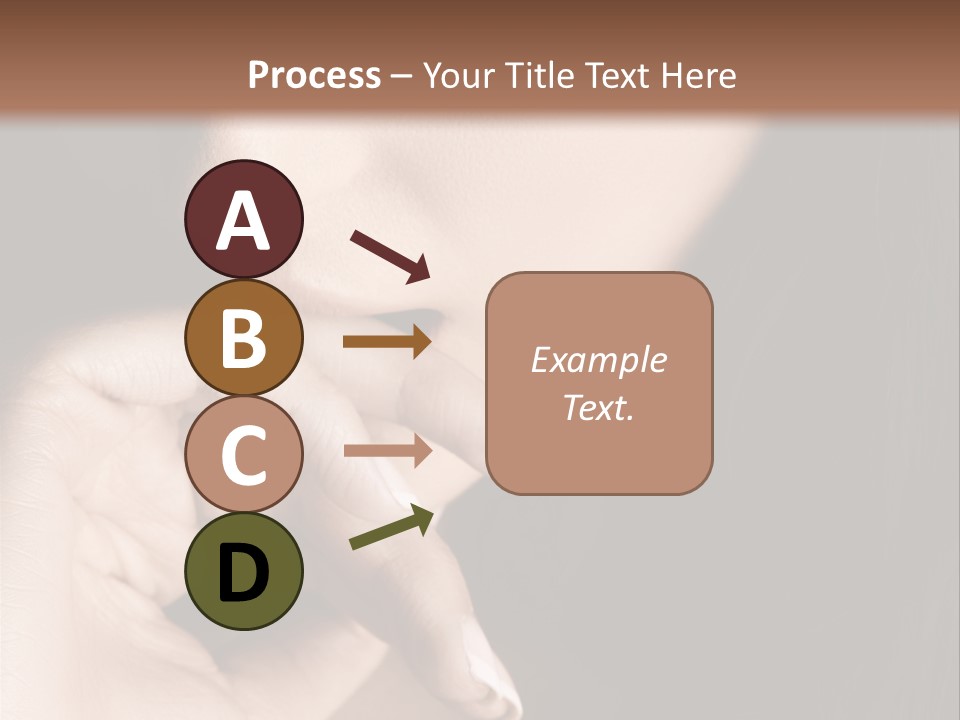 Long Hair Closeup Caucasian PowerPoint Template