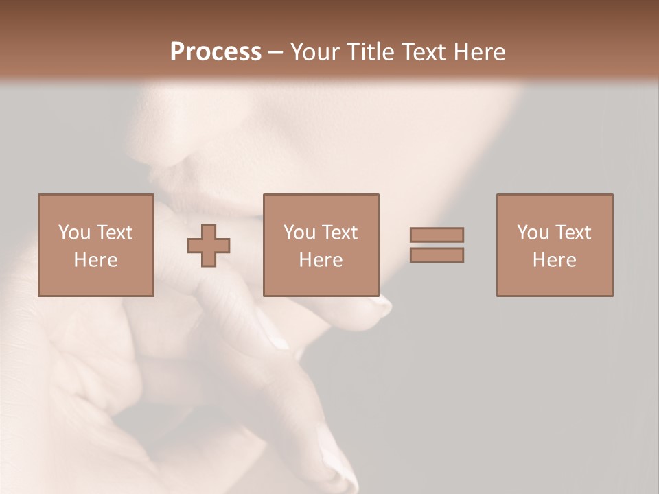 Long Hair Closeup Caucasian PowerPoint Template