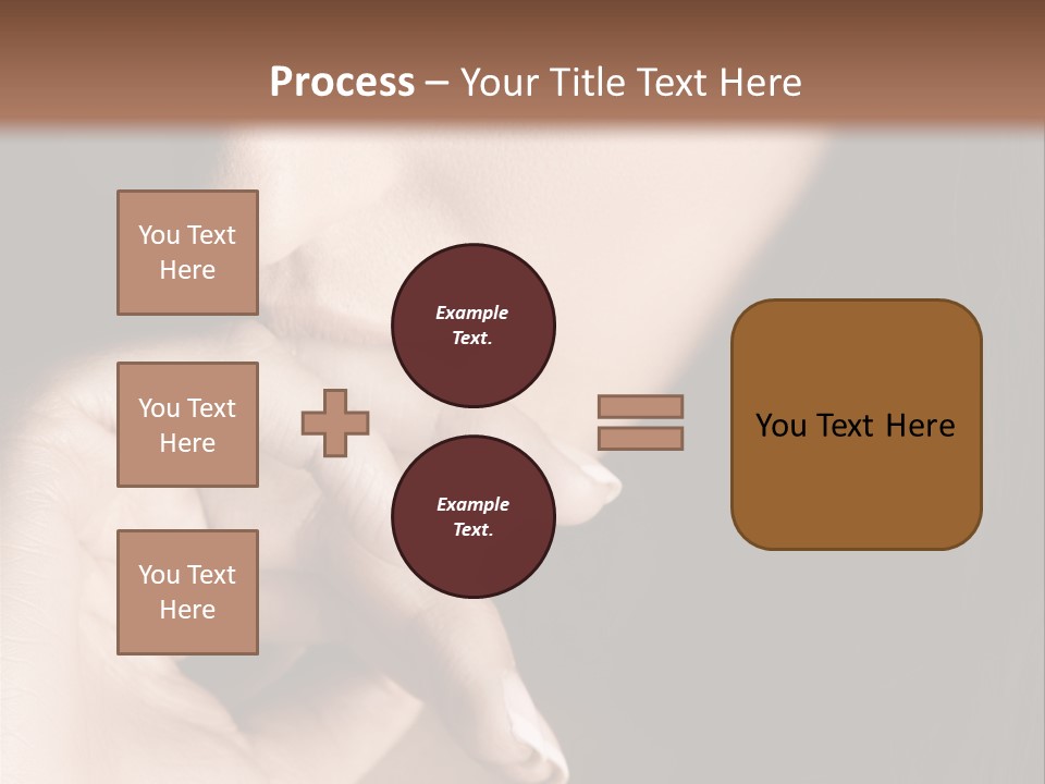 Long Hair Closeup Caucasian PowerPoint Template