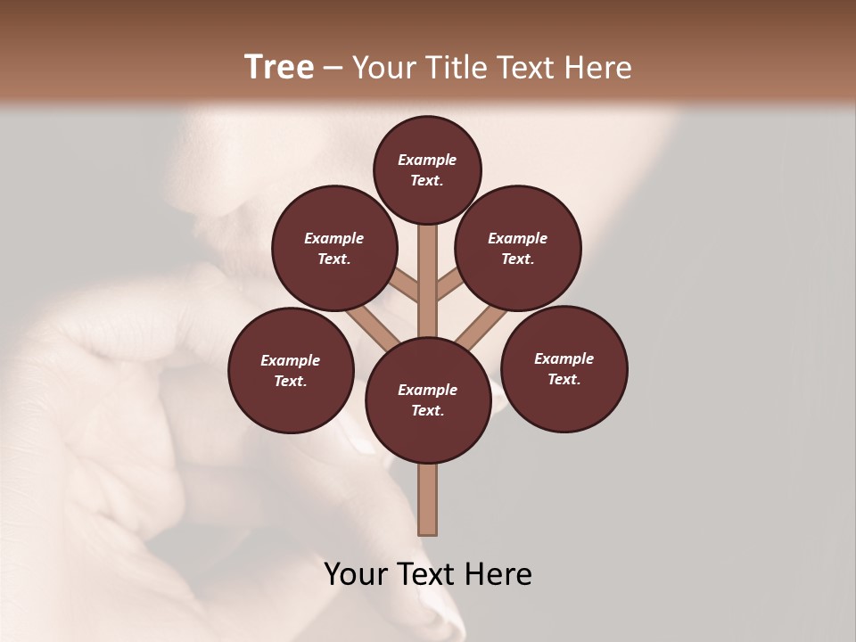 Long Hair Closeup Caucasian PowerPoint Template