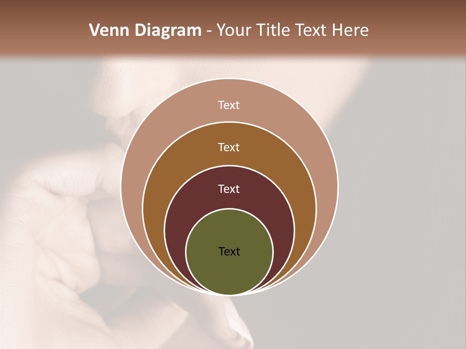 Long Hair Closeup Caucasian PowerPoint Template