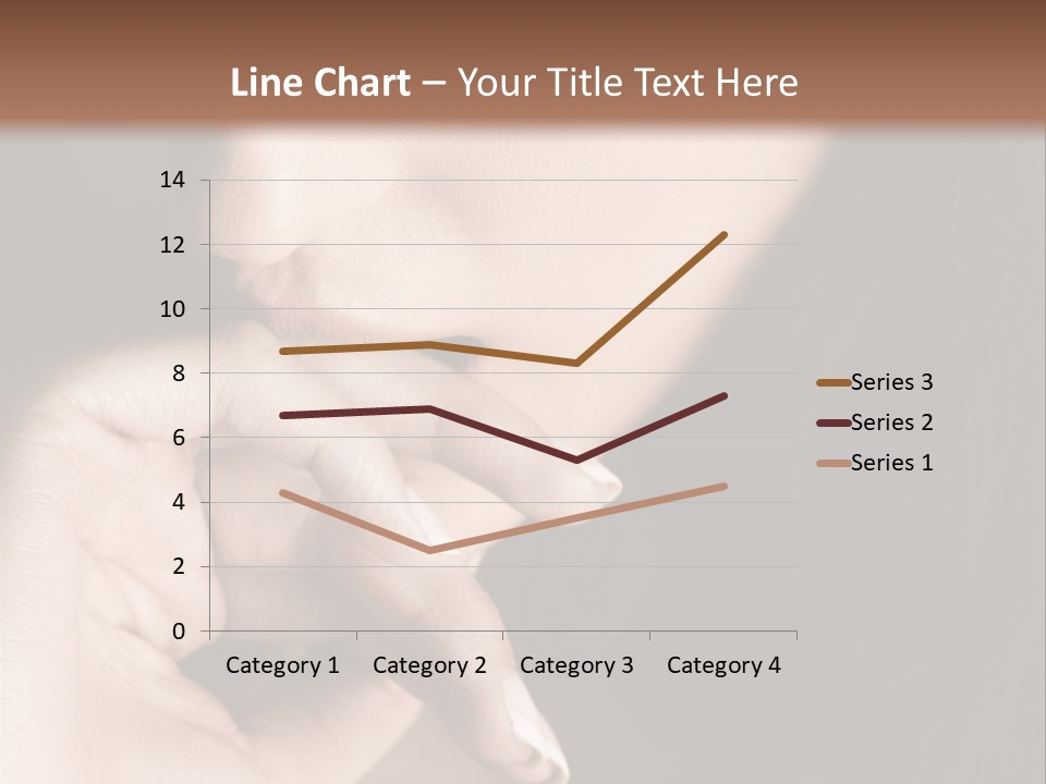 Long Hair Closeup Caucasian PowerPoint Template