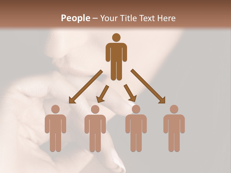 Long Hair Closeup Caucasian PowerPoint Template