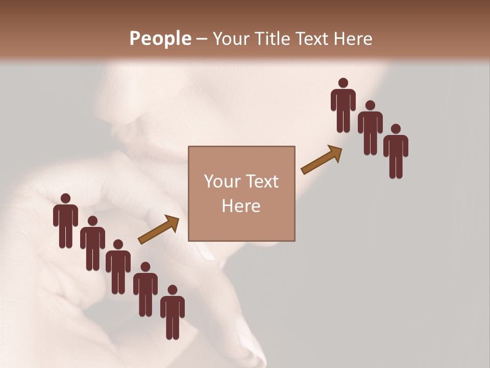 Long Hair Closeup Caucasian PowerPoint Template