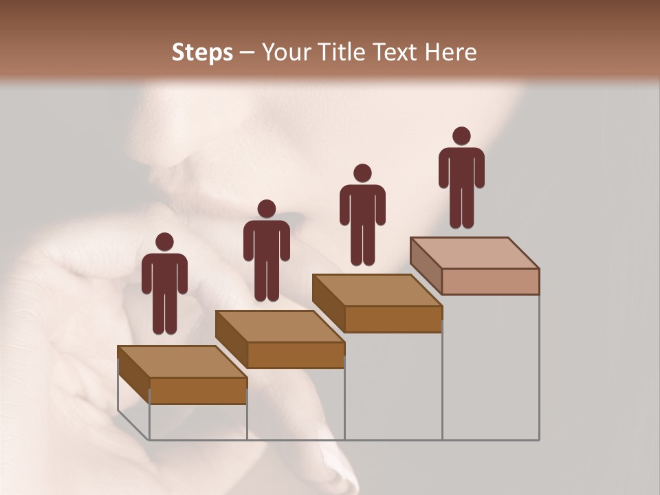 Long Hair Closeup Caucasian PowerPoint Template