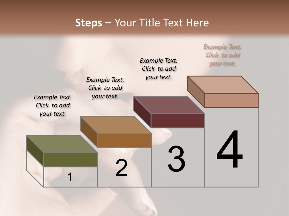 Long Hair Closeup Caucasian PowerPoint Template