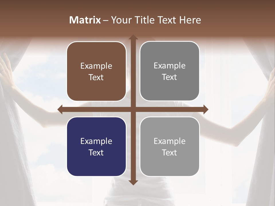 Open Person Curtain PowerPoint Template