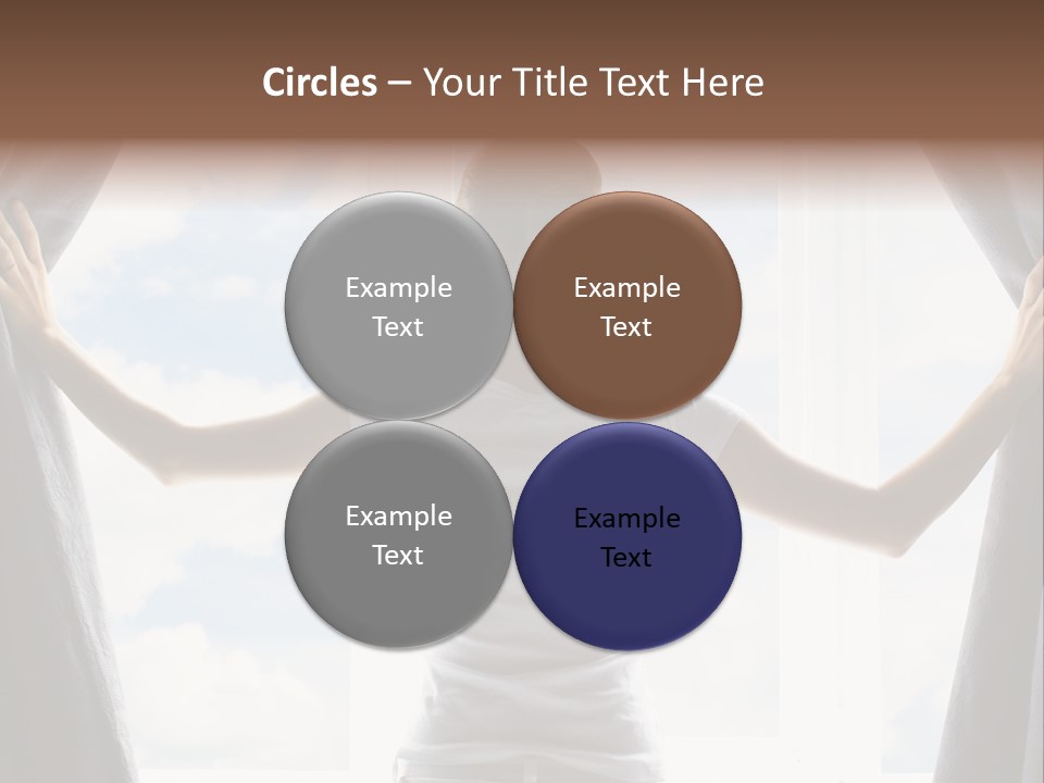 Open Person Curtain PowerPoint Template