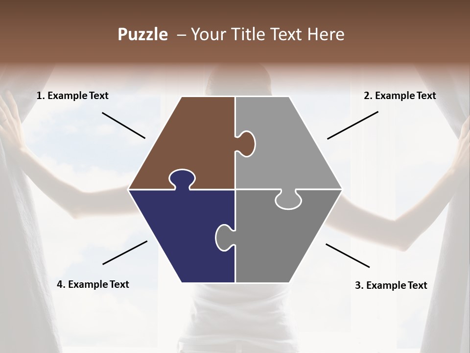 Open Person Curtain PowerPoint Template