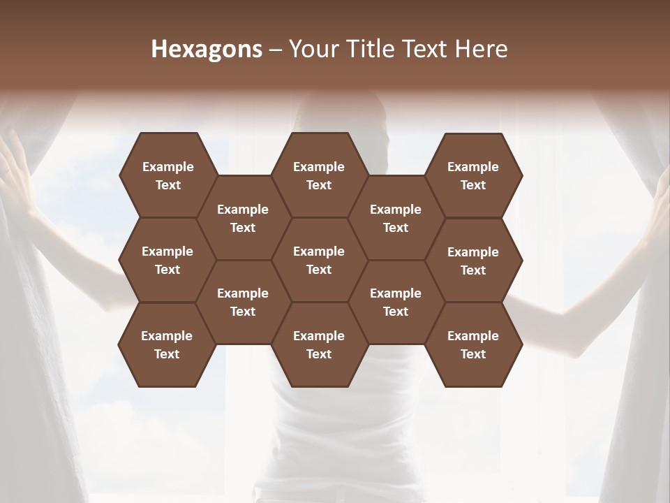 Open Person Curtain PowerPoint Template