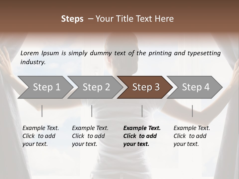Open Person Curtain PowerPoint Template