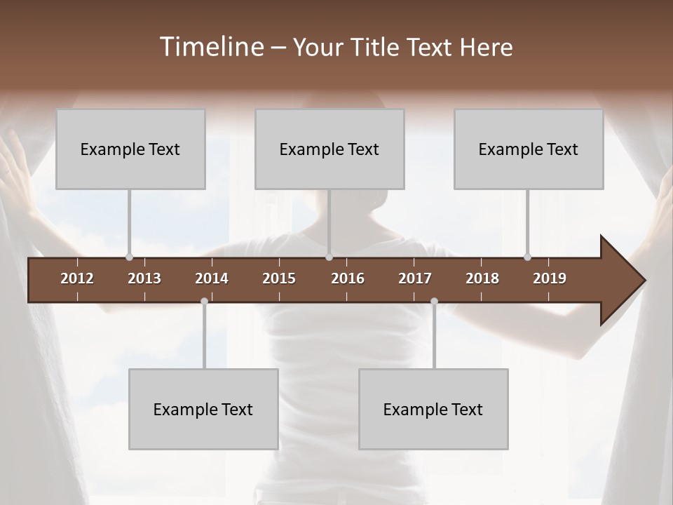 Open Person Curtain PowerPoint Template