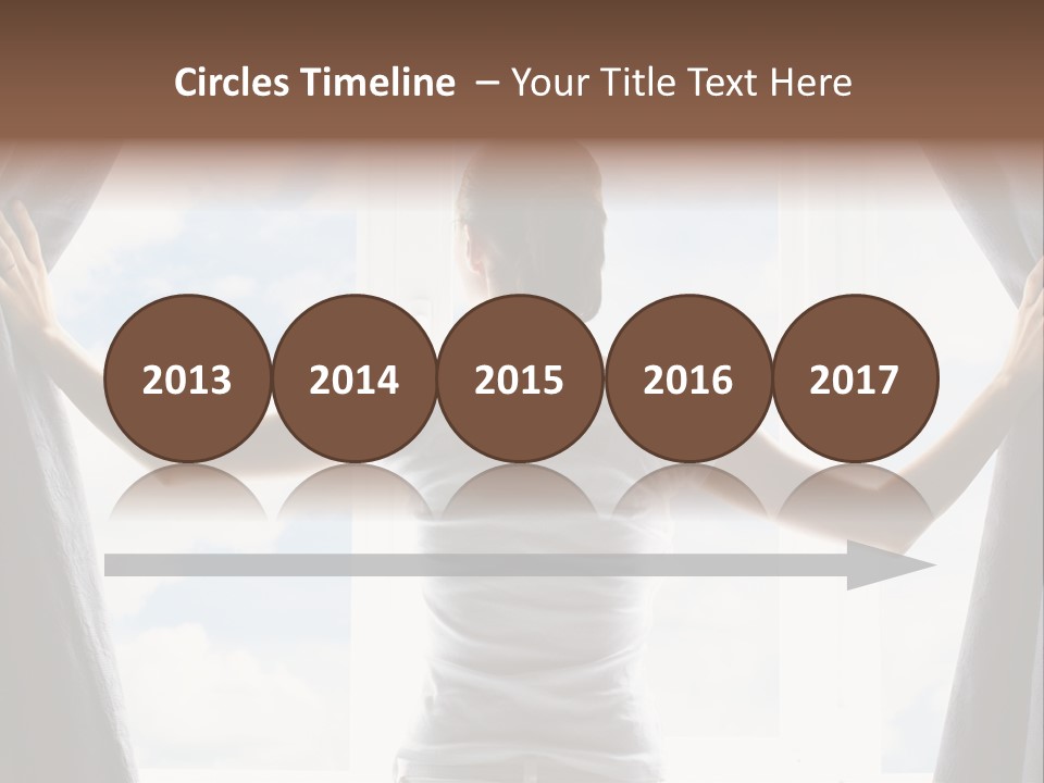 Open Person Curtain PowerPoint Template