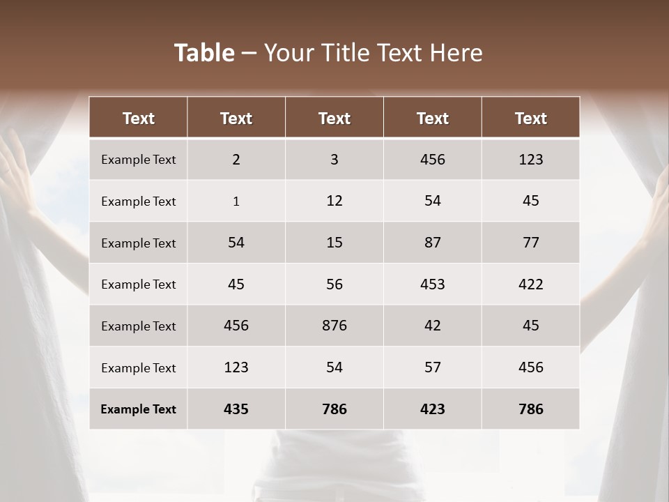 Open Person Curtain PowerPoint Template