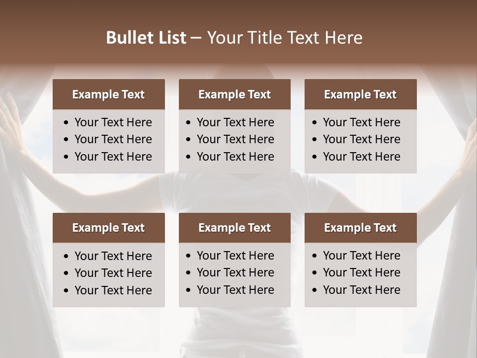 Open Person Curtain PowerPoint Template