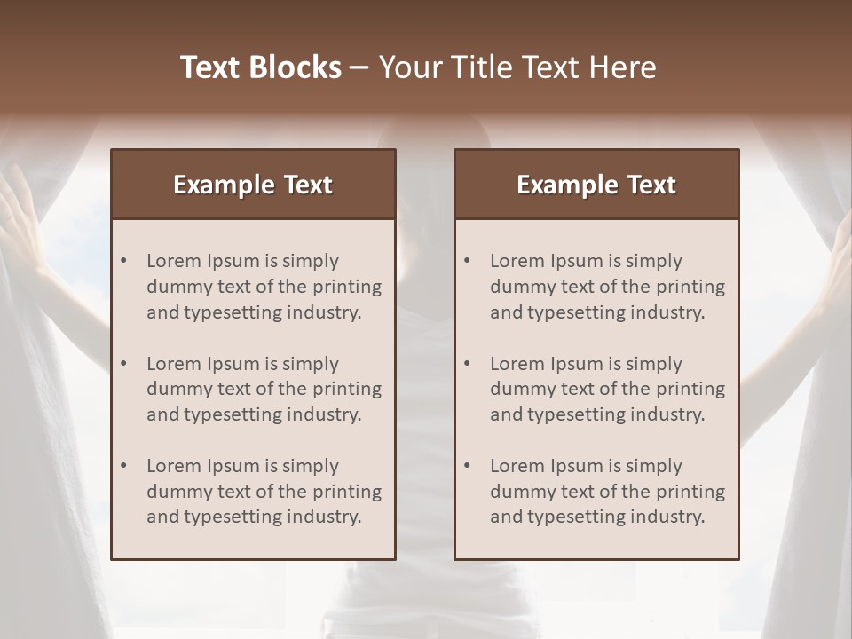 Open Person Curtain PowerPoint Template