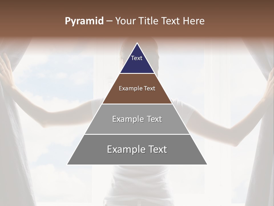 Open Person Curtain PowerPoint Template