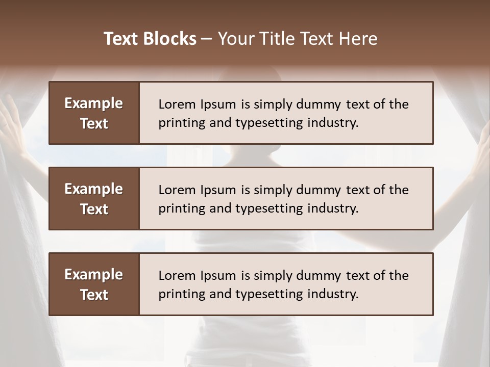 Open Person Curtain PowerPoint Template