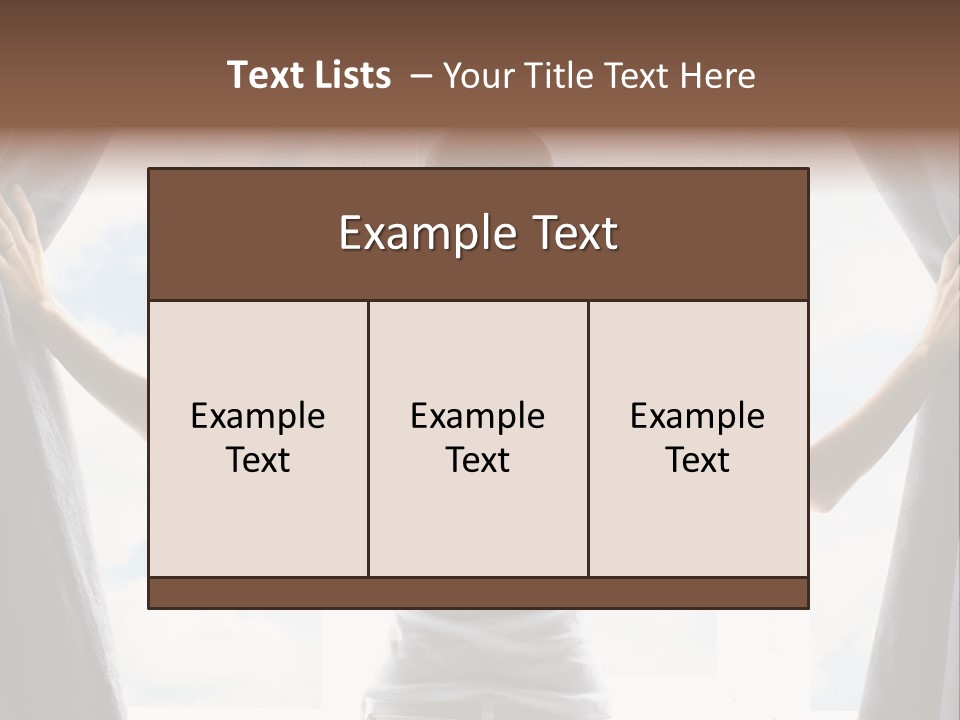 Open Person Curtain PowerPoint Template