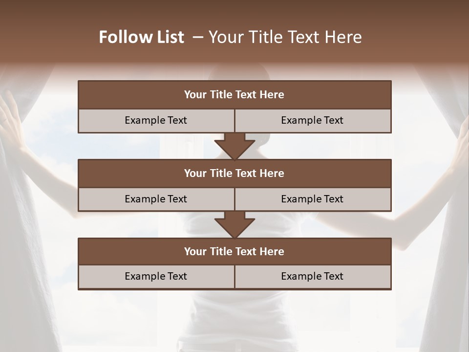 Open Person Curtain PowerPoint Template