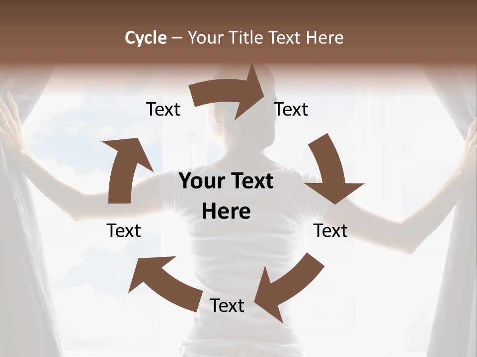 Open Person Curtain PowerPoint Template