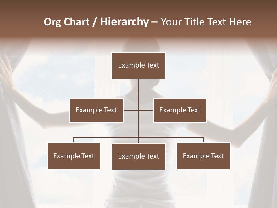 Open Person Curtain PowerPoint Template