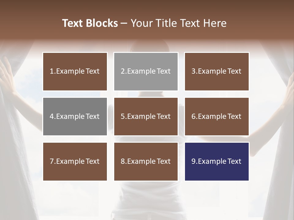 Open Person Curtain PowerPoint Template