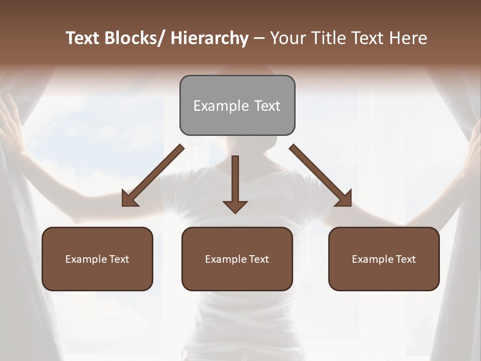Open Person Curtain PowerPoint Template