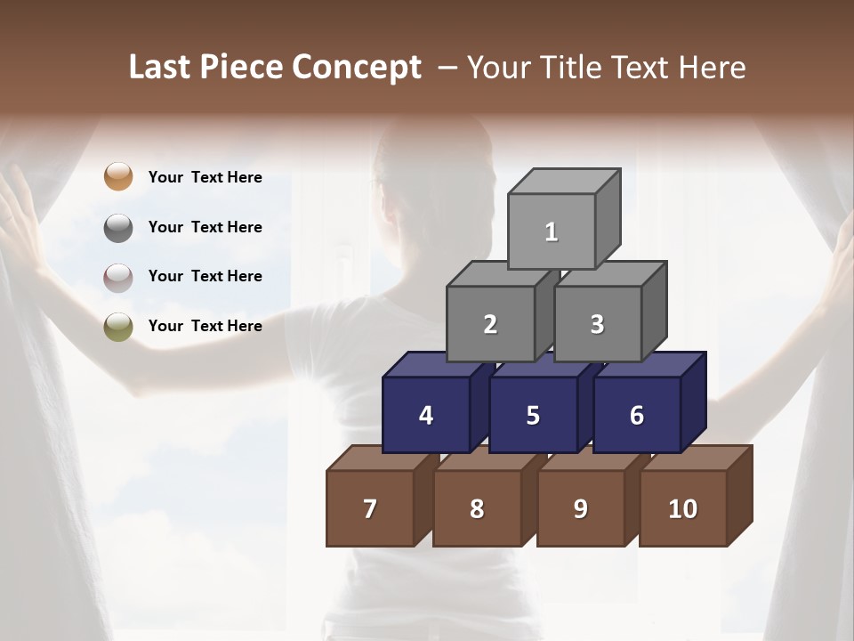 Open Person Curtain PowerPoint Template