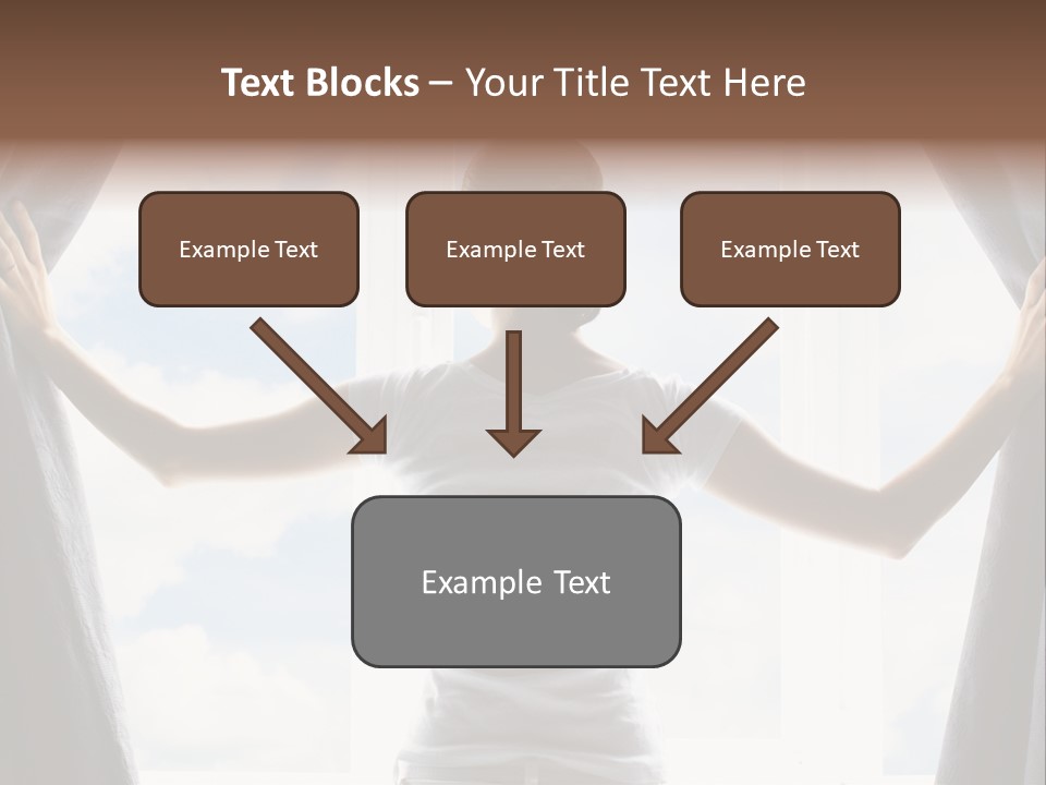 Open Person Curtain PowerPoint Template