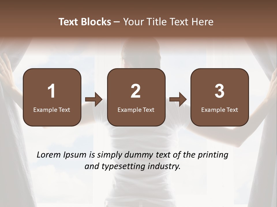 Open Person Curtain PowerPoint Template