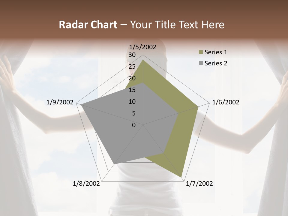 Open Person Curtain PowerPoint Template