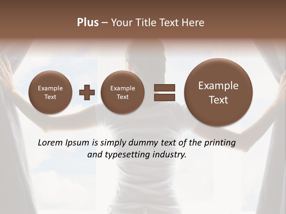 Open Person Curtain PowerPoint Template