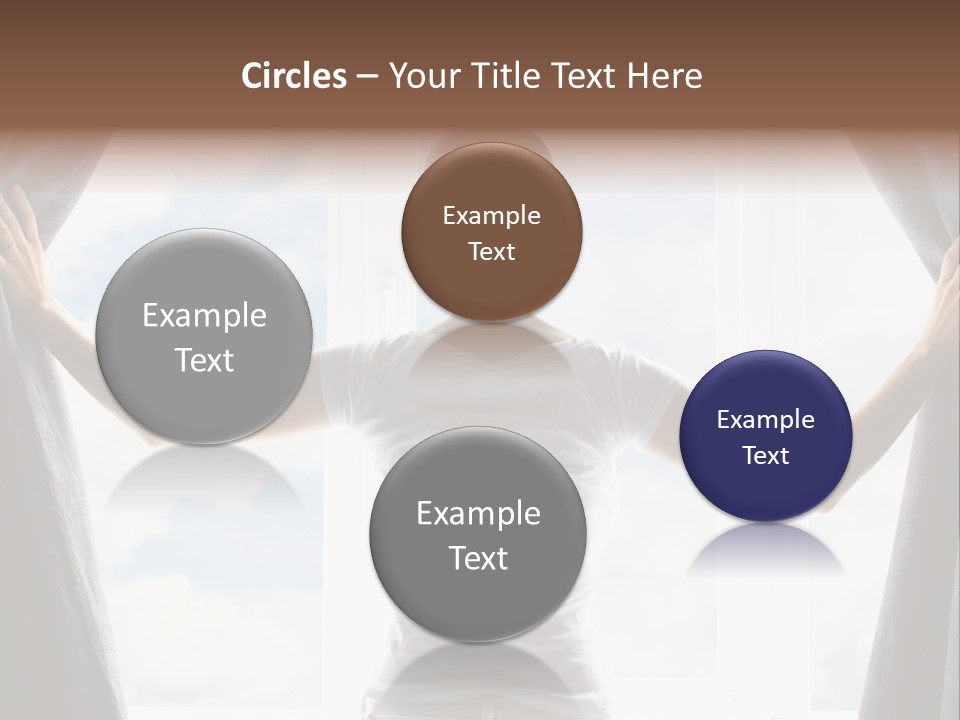 Open Person Curtain PowerPoint Template