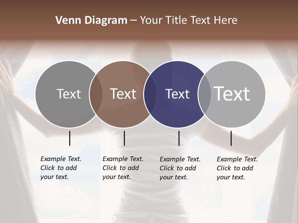 Open Person Curtain PowerPoint Template