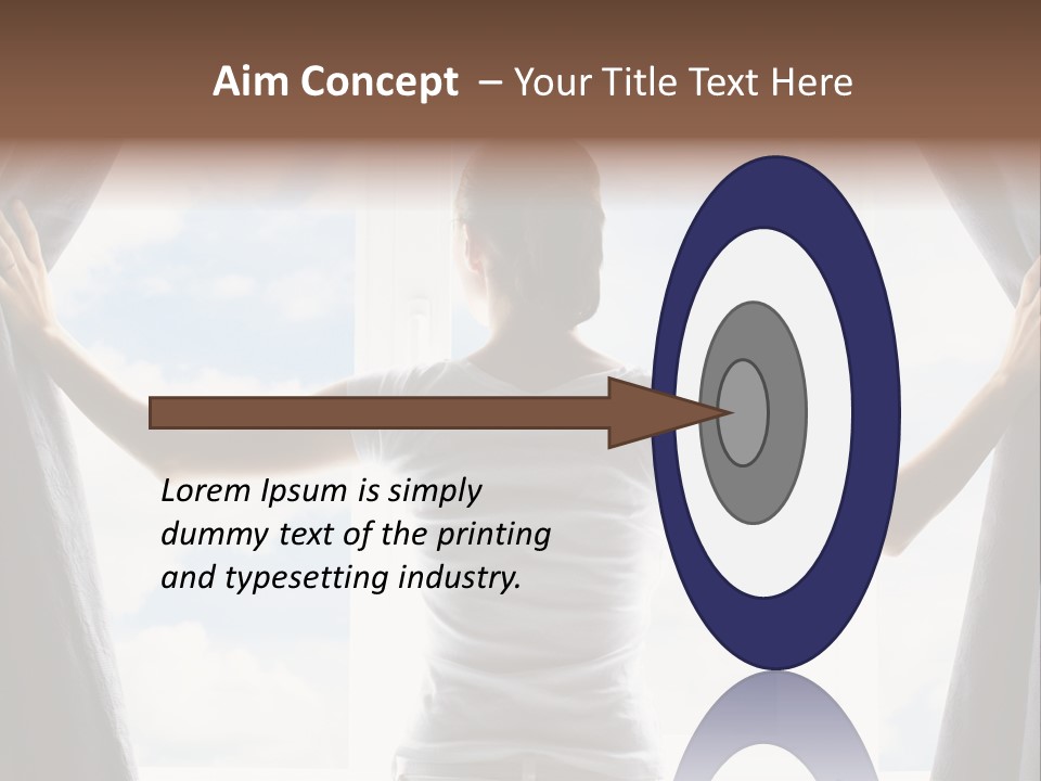 Open Person Curtain PowerPoint Template