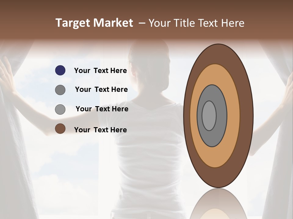 Open Person Curtain PowerPoint Template