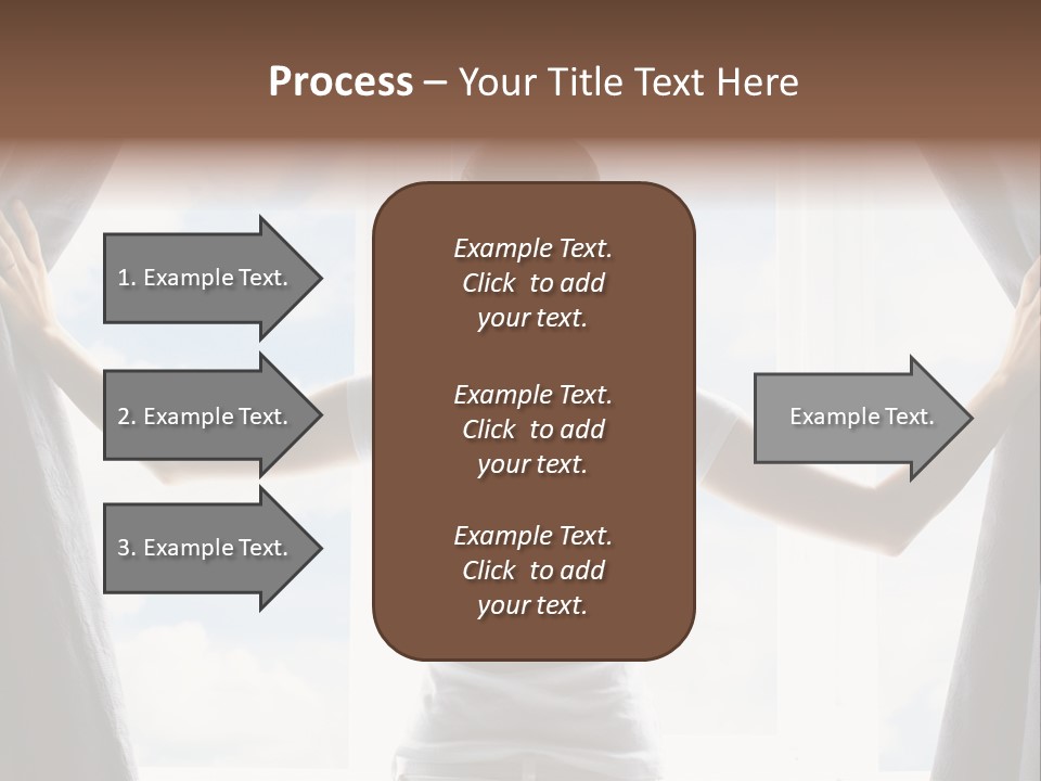 Open Person Curtain PowerPoint Template