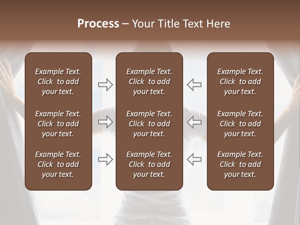 Open Person Curtain PowerPoint Template