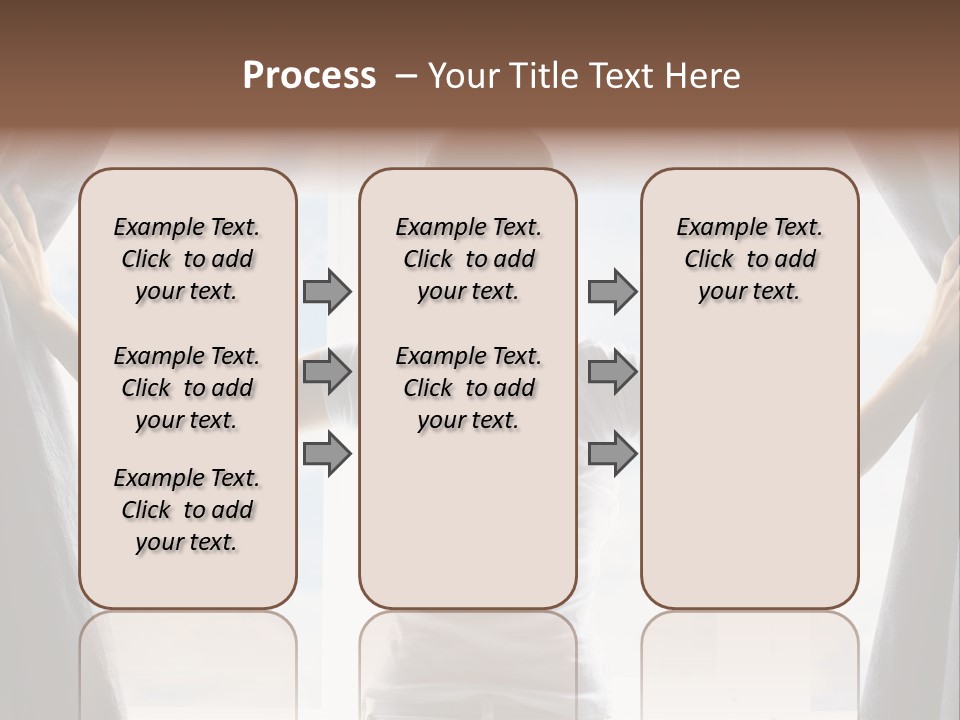 Open Person Curtain PowerPoint Template
