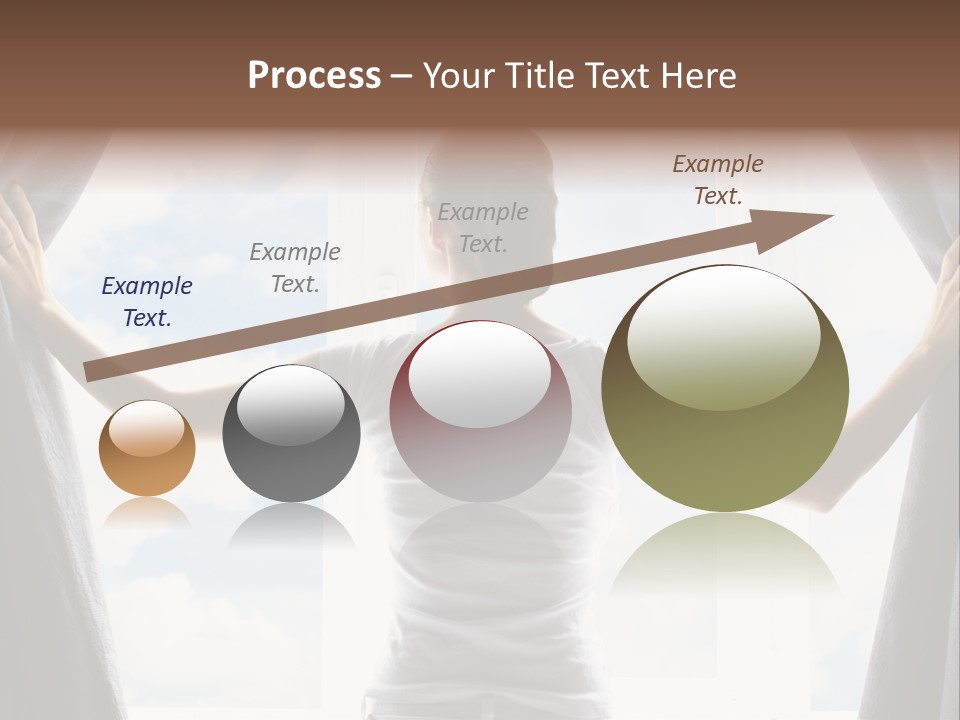 Open Person Curtain PowerPoint Template