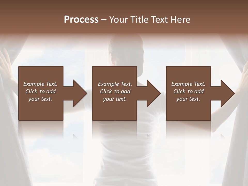 Open Person Curtain PowerPoint Template