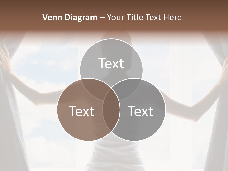 Open Person Curtain PowerPoint Template