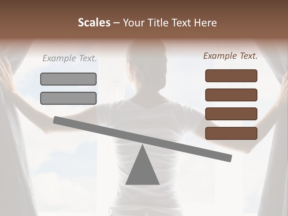 Open Person Curtain PowerPoint Template