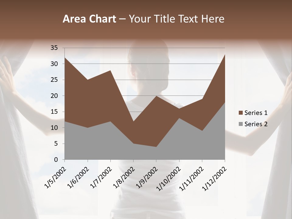 Open Person Curtain PowerPoint Template