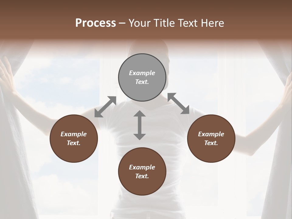 Open Person Curtain PowerPoint Template