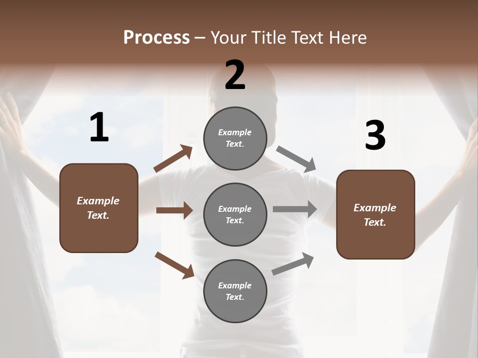 Open Person Curtain PowerPoint Template