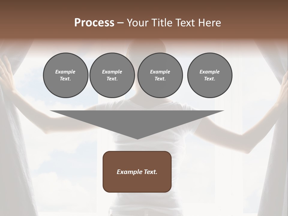 Open Person Curtain PowerPoint Template