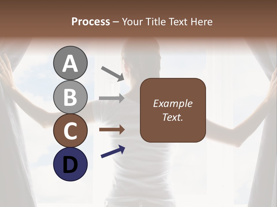 Open Person Curtain PowerPoint Template