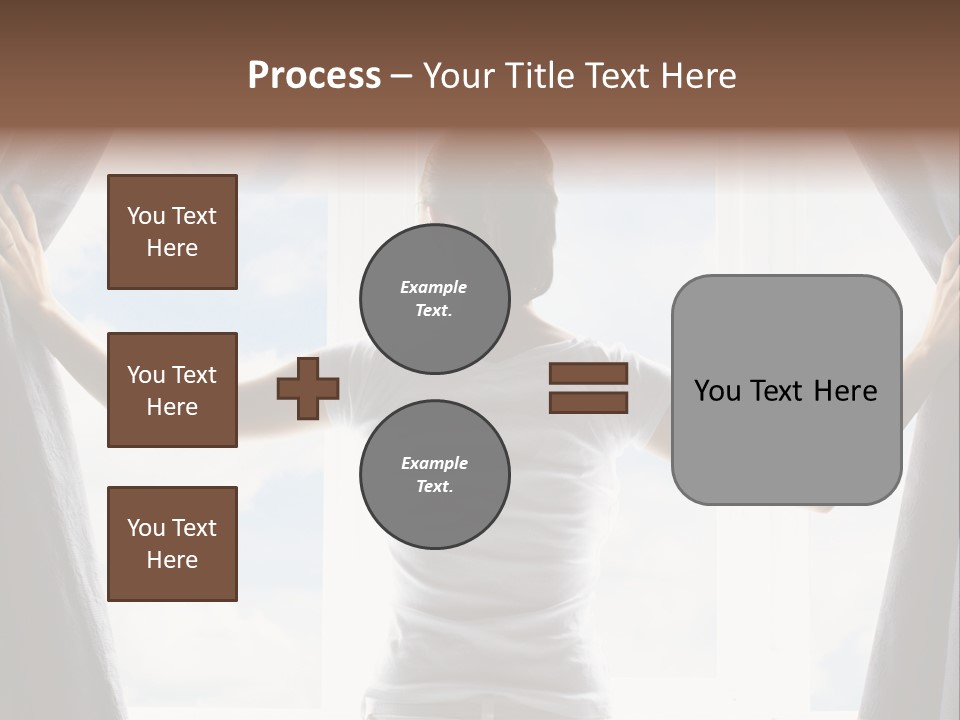 Open Person Curtain PowerPoint Template